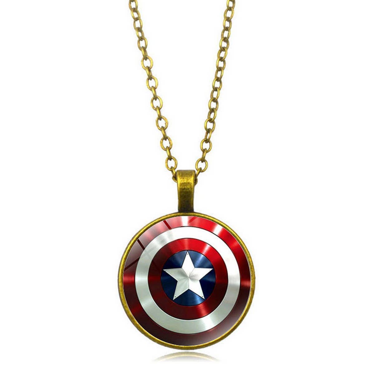 CAPTAIN AMERICA SHIELD TIME GEM NECKLACE_CWAJE0700