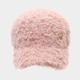 Winter R Letter Plush Warm Baseball Cap Hat_Cwah04766