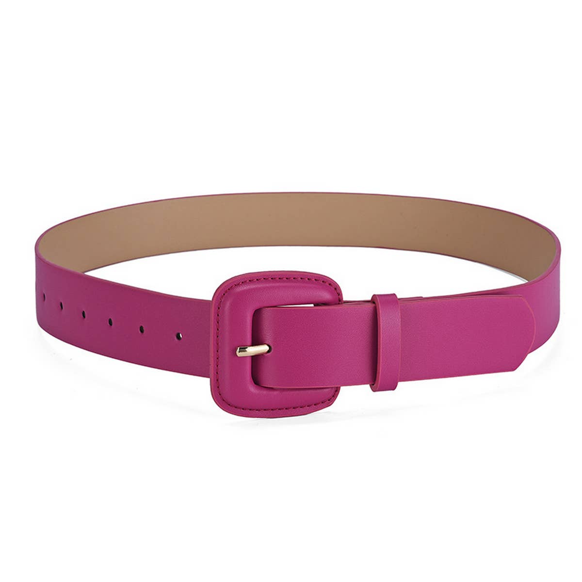 Women New Fashion Buckle Simple Belt_Cwabe0369