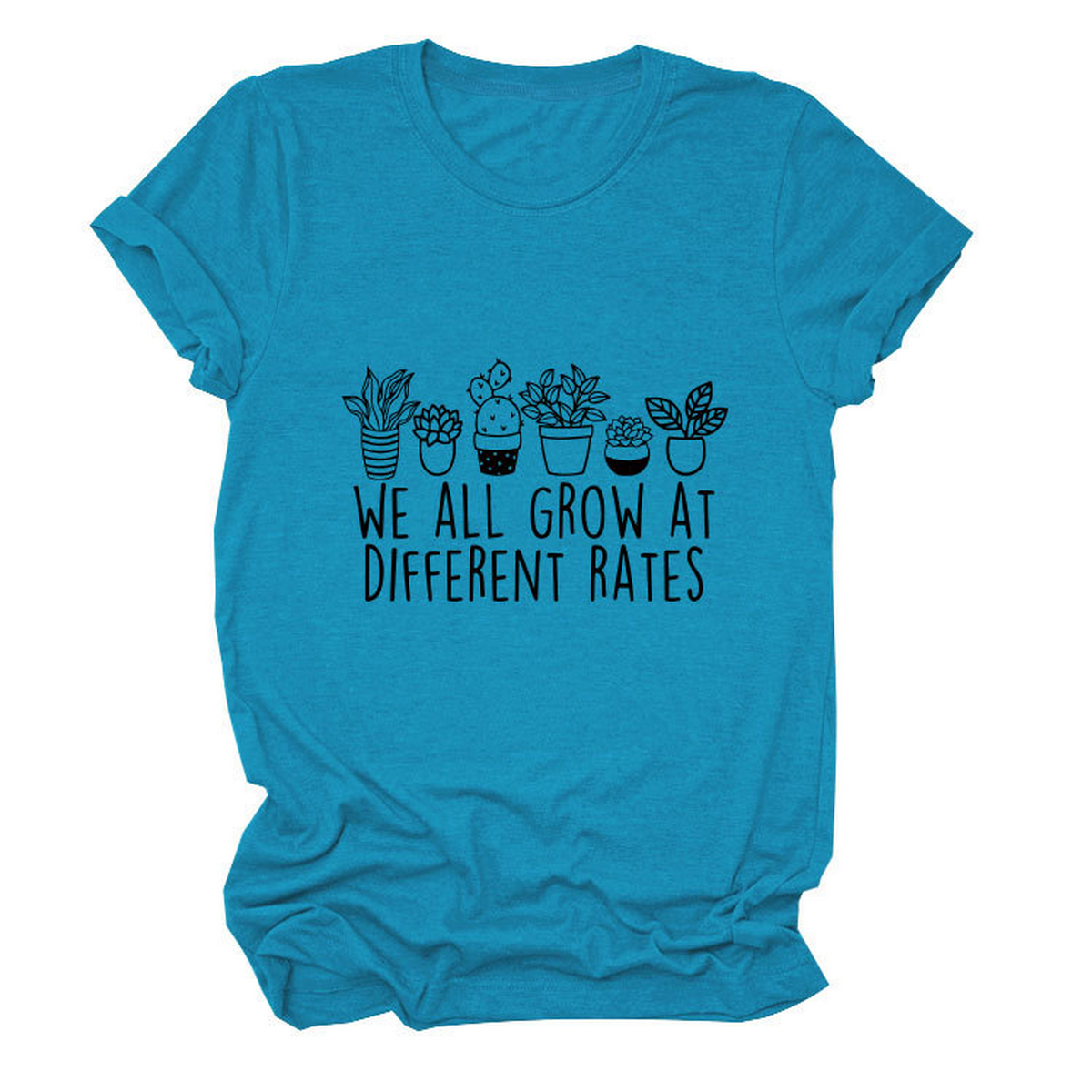 PRINTED CREW NECK TEE WE ALL GROW GRAPHIC_CWTTS1493