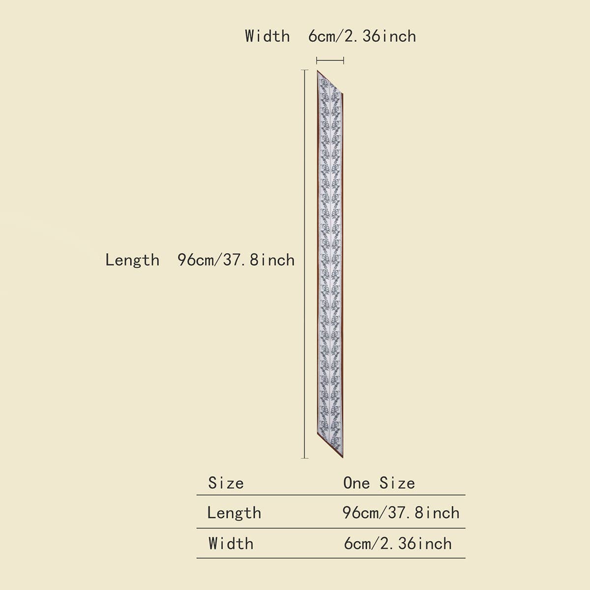 LETTER FLORAL TWILLY SCARF HAIR RIBBON BAG TIE_CWASC0095