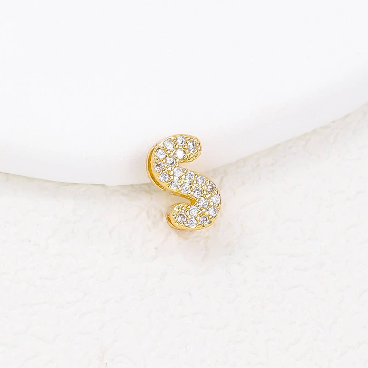 Tiny Zirconia Pendant 26 Letters Necklace_Cwmm5863