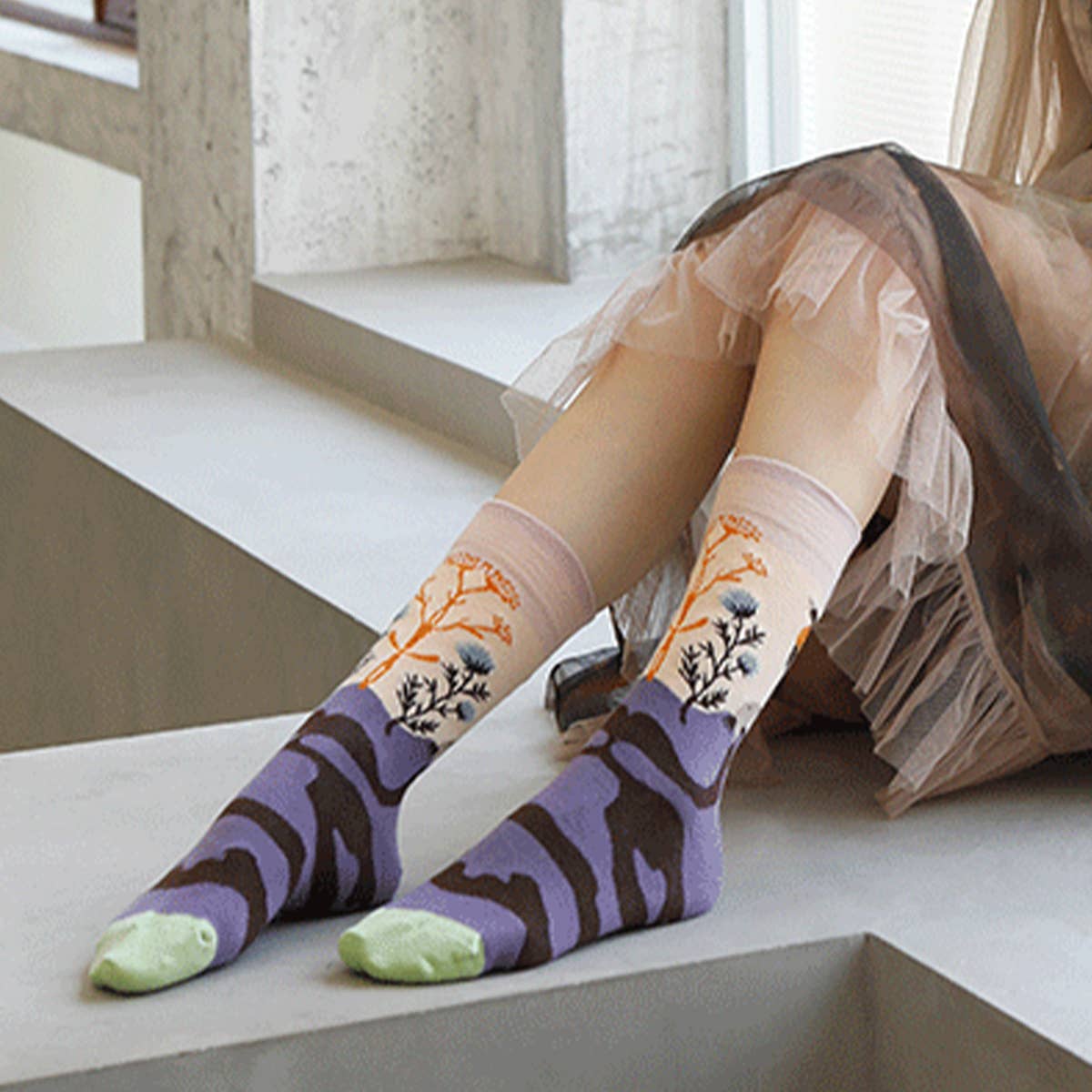 FRENCH FASHION COTTON SKI SOCKS_CWMS0192