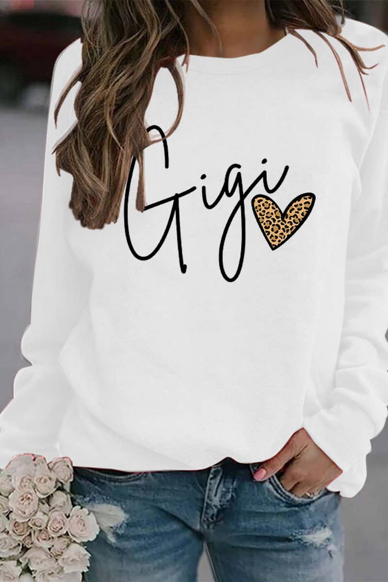 Valentine  Letter Printed Long Sleeve Pullover_Cwtstl0968