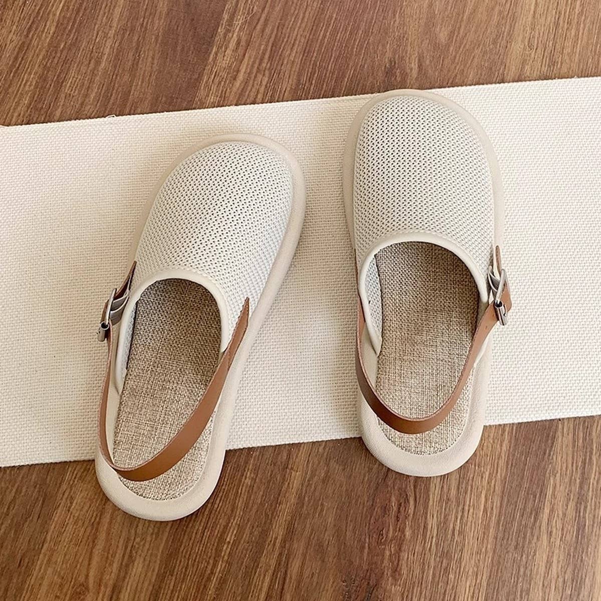 BREATHABLE KNIT CLOSED TOE SUMMER SANDALS_CWSHF0099