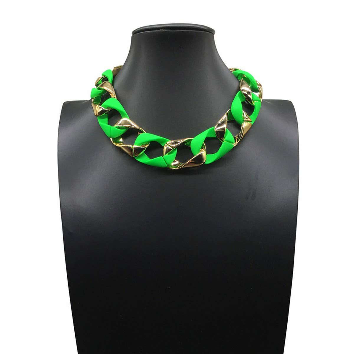 RESIN ACRYLIC HIP HOP STYLE NECKLACE_CWMM4933