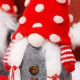 PLUSH RED HAT FACELESS GNOME CHRISTMAS DOLL_CWAJE05402