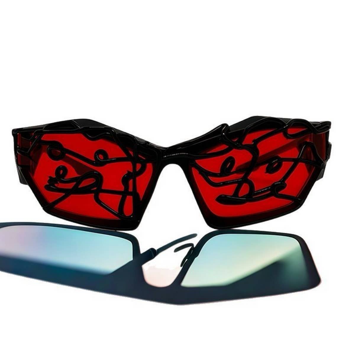 FUTURE TECHNOLOGY SENSE Y2K PUNK SUNGLASSES_CWASG0792