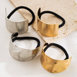 MINIMALIST BRUSHED METAL HAIR TIE FOR WOMEN_CWAHA6251