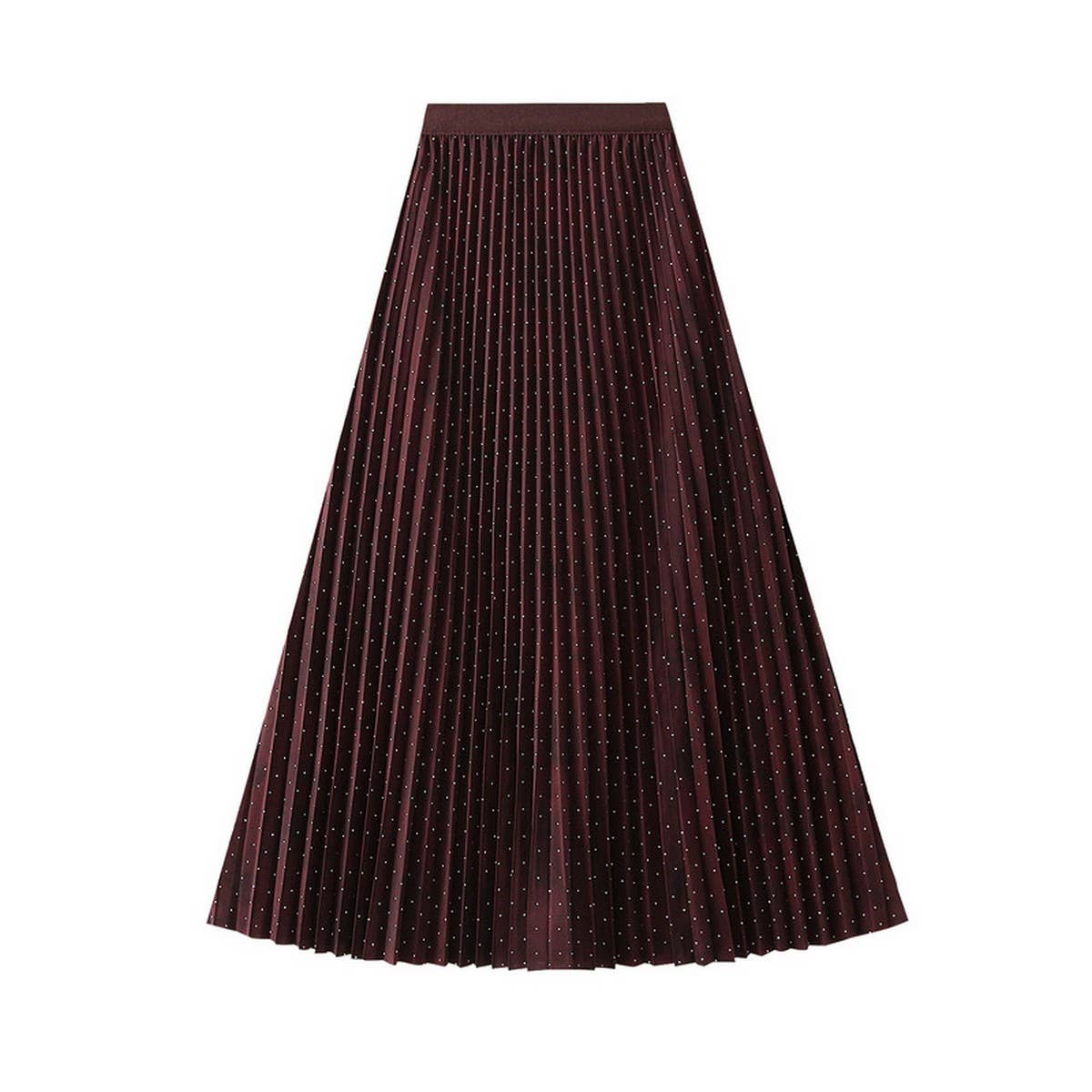 CHINESE STYLE PRINTED PLEATED SKIRT LONG SKIRT_CWBMS0313