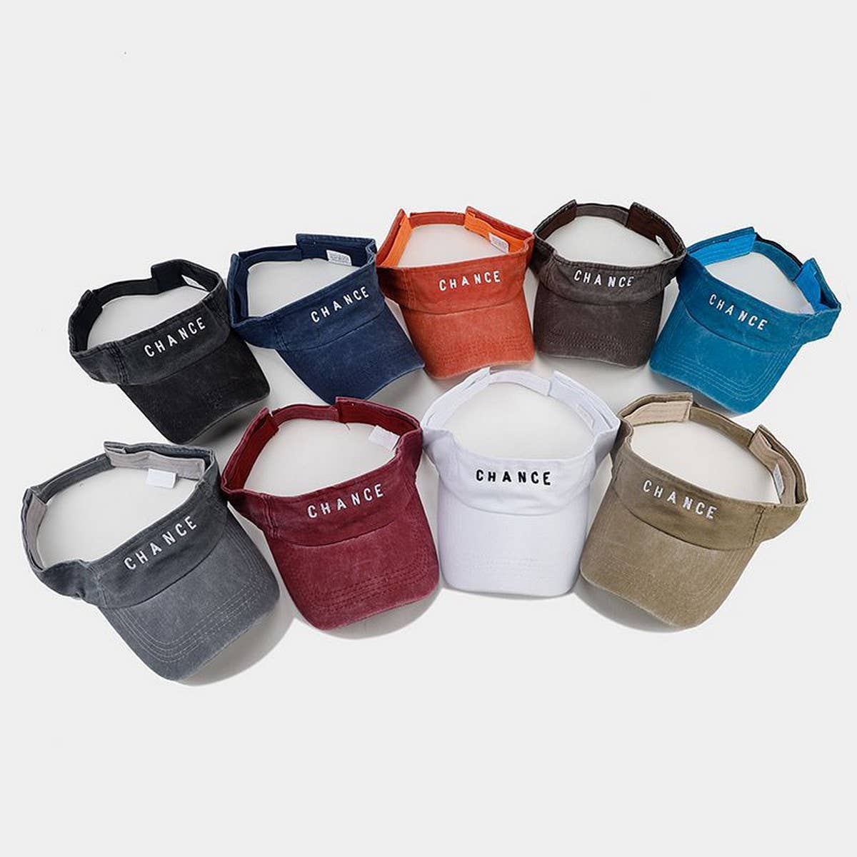 EMBROIDERED LETTER VISOR HAT SUMMER SUNSHADE CAP_CWAH3304