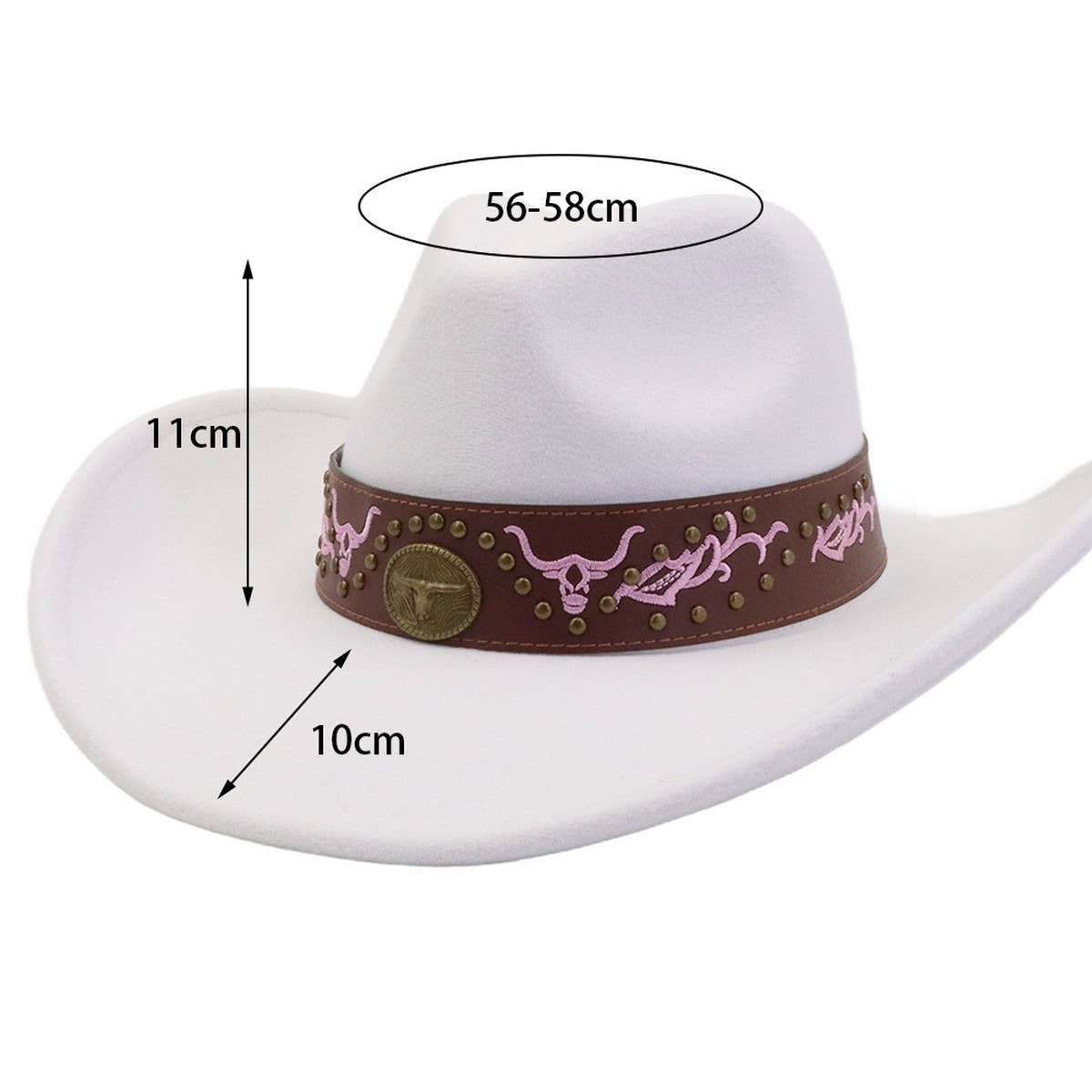 MEN WOMEN FELT FEDORA HAT ETHNIC COWBOY_CWAH04451