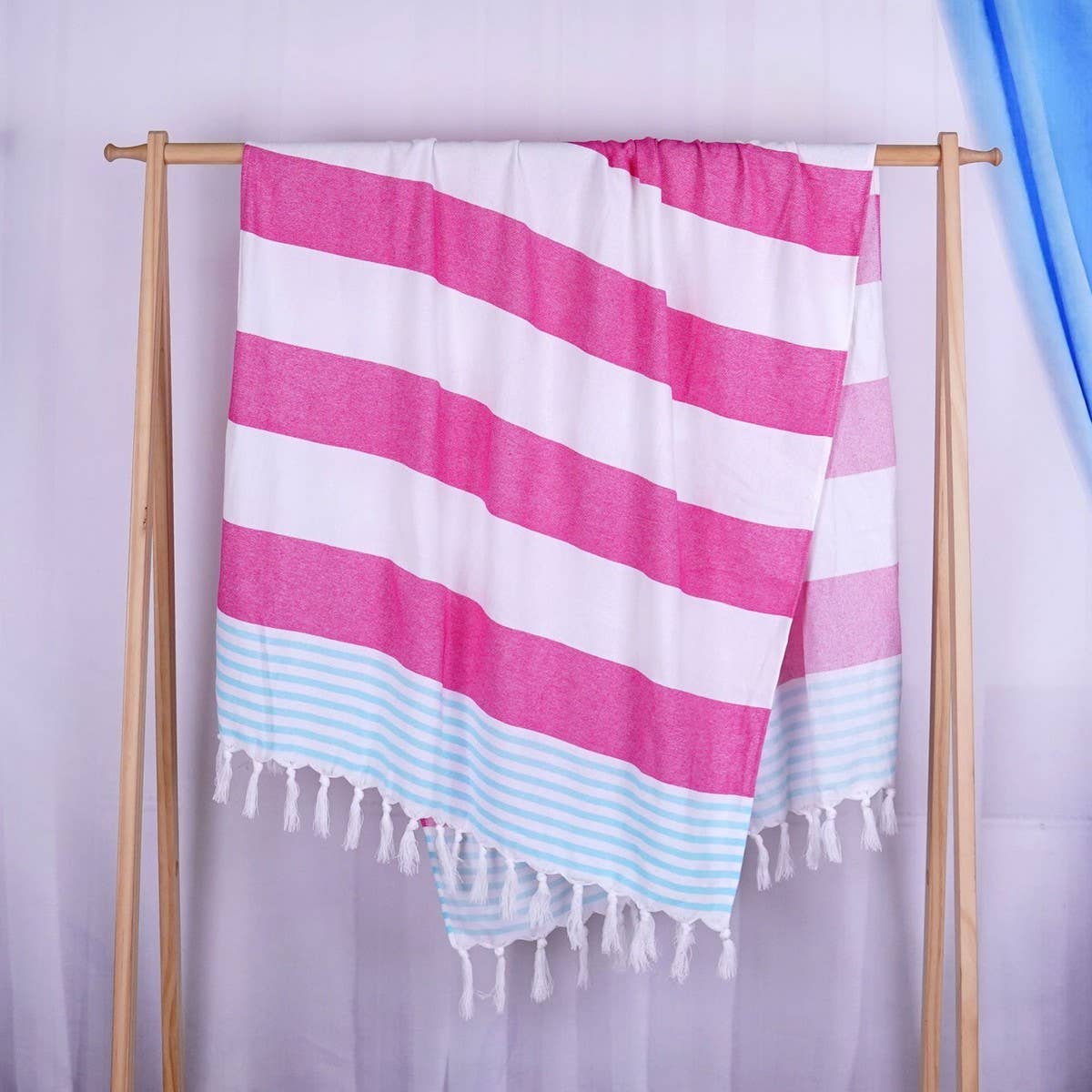 STRIPED TURKISH BEACH TOWEL ABSORBENT SUNPROTECTION_CWMM7666
