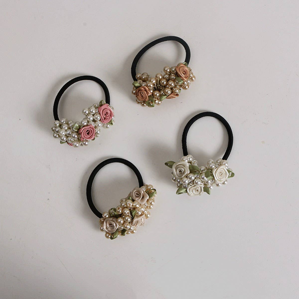 CUTE FLORAL PEARL HAIR TIE FOR SWEET GIRLS_CWAHA6878