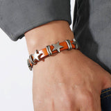 FIVE POINTED STAR RETRO COWHIDE CREATIVE BRACELET_CWMM4468