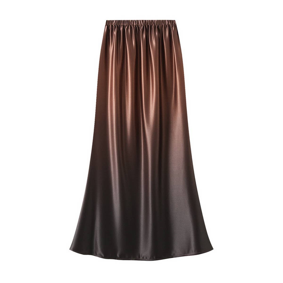 SATIN HIGH WAIST FISHTAIL BODYCON MIDI SKIRT_CWBMS0360