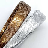 Vintage Gold Snake Print Wide Padded Headband