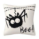 HALLOWEEN BLACK AND WHITE SPIDER PILLOWCASE_CWMM1337