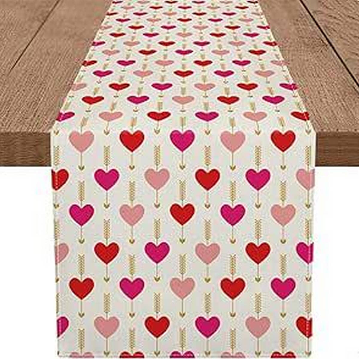 Valentines Day Heart Rose Printed Tablecloth_Cwmm0785