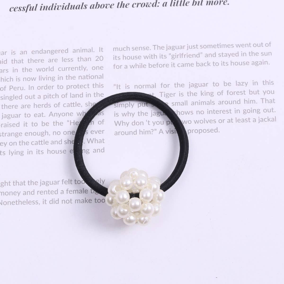 ELEGANT PEARL HAIR TIE SIMPLE ELASTIC BAND_CWAHA6867