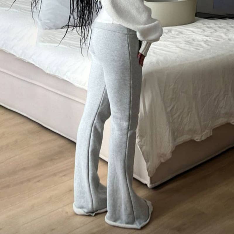 Sporty And Fashionable Flared Trousers