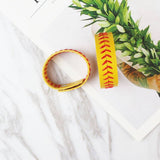 HAND SEWN LEATHER BRACELET KEYCHAIN_CWMM0564