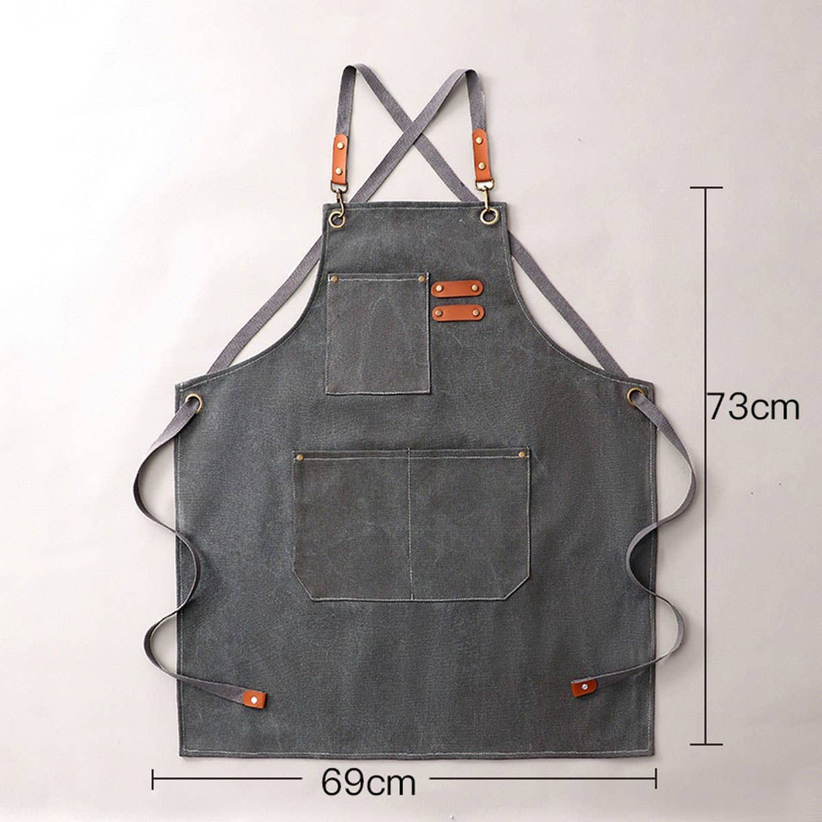 CUSTOM COTTON CANVAS KITCHEN APRON FOR WOMEN_CWMM6623