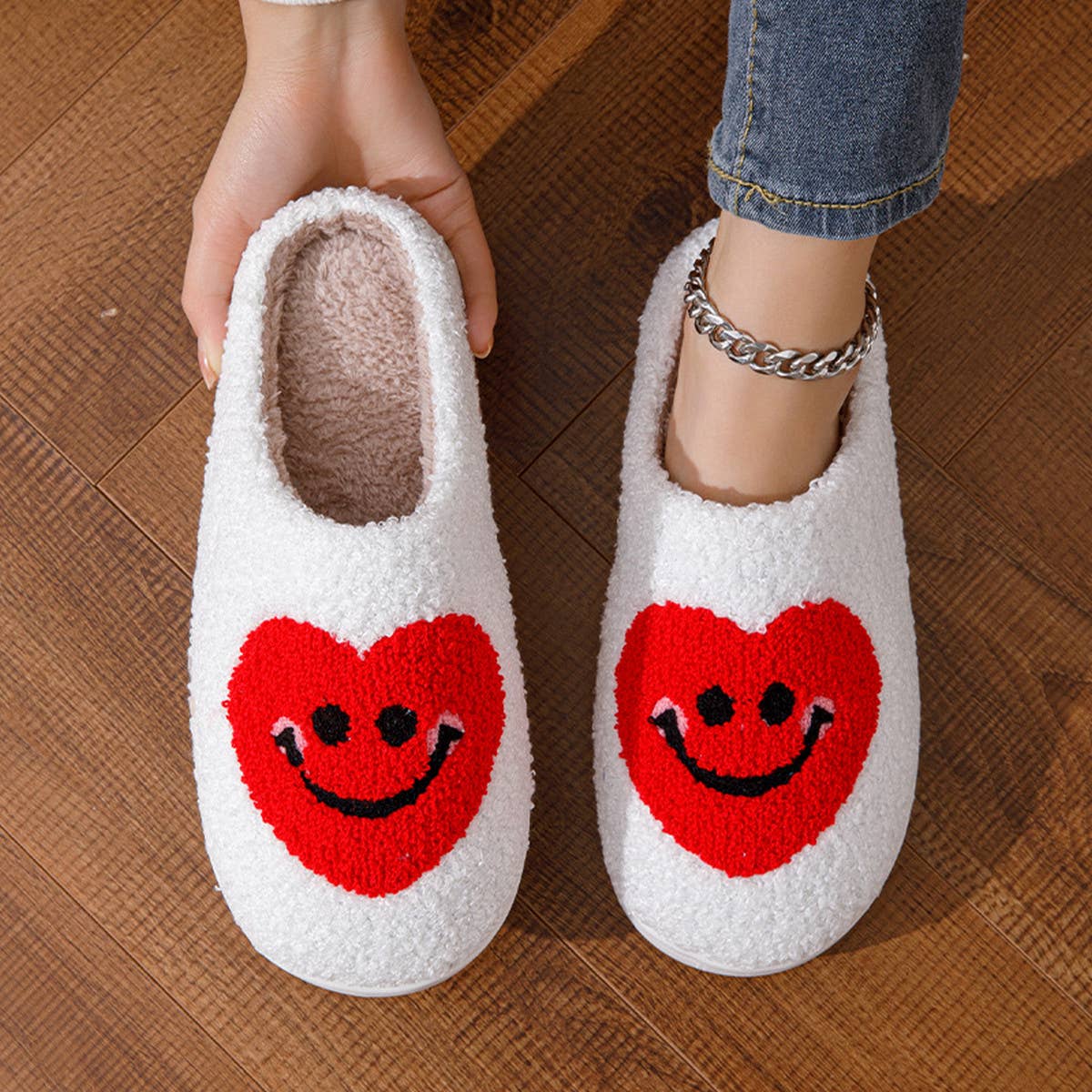 Valentines Day Love Smile Cotton Slippers_Cwshs0557