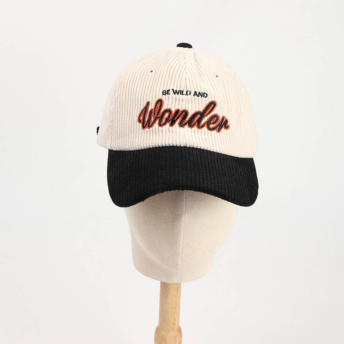 CORDUROY COLORBLOCK BASEBALL CAP UNISEX HAT CWAH1148