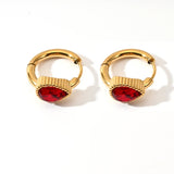 Unique Stainless Steel Heart Earrings With Cz_Cwmm8924