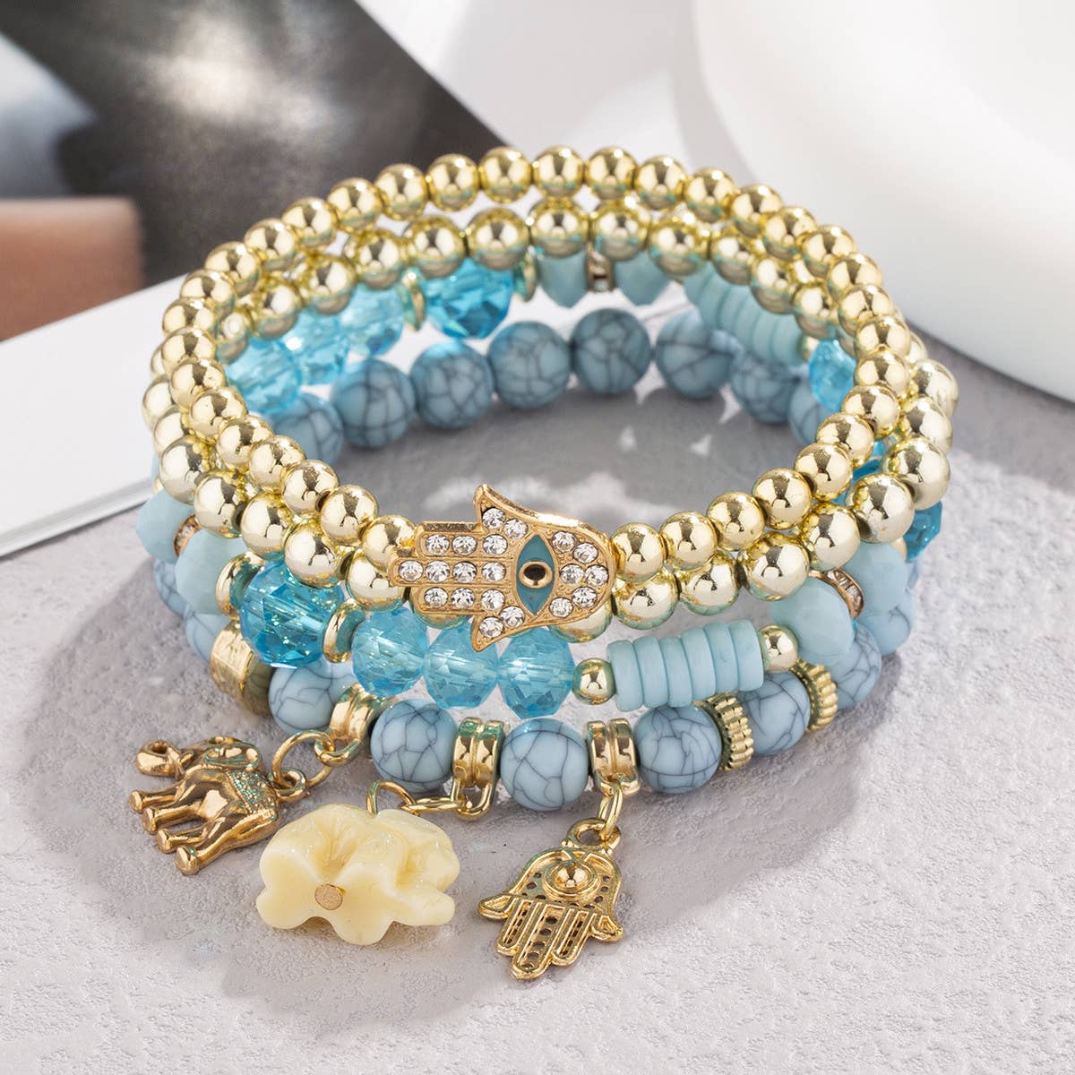 TASSEL MULTI LAYER MIXED COLOR BEADED BRACELET_CWAHA2482