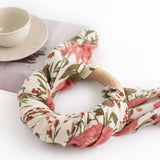 FLORAL PRINT LONG FAUX CASHMERE SCARF WARM SHAWL_CWASC0441