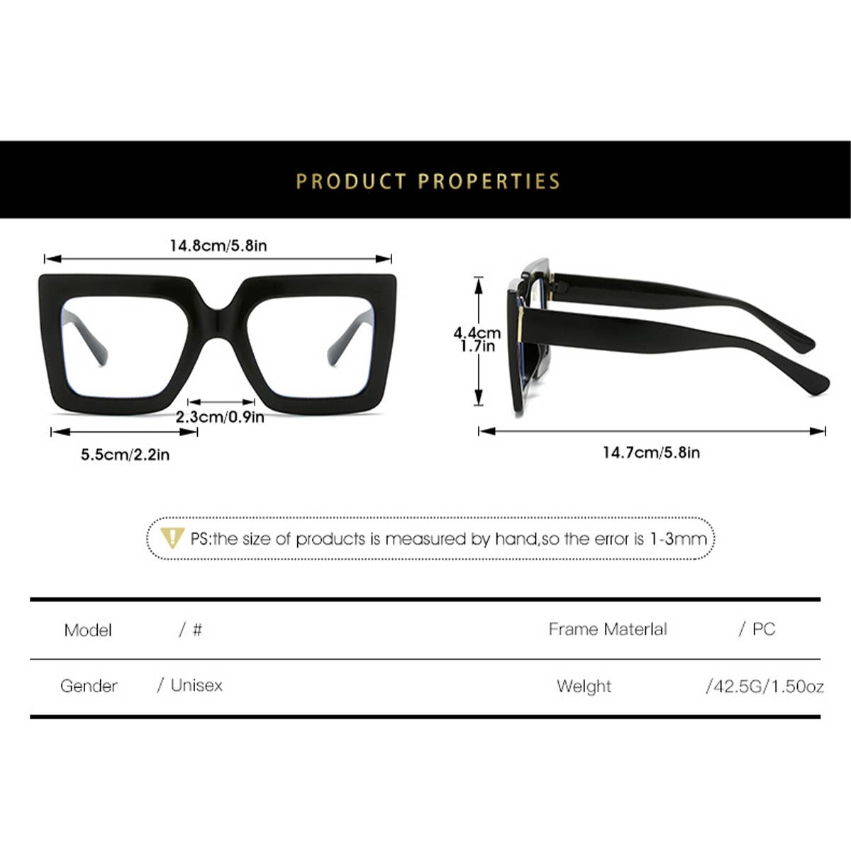 Tortoiseshell Square Frame Fashion Glasses_Cwasg0235