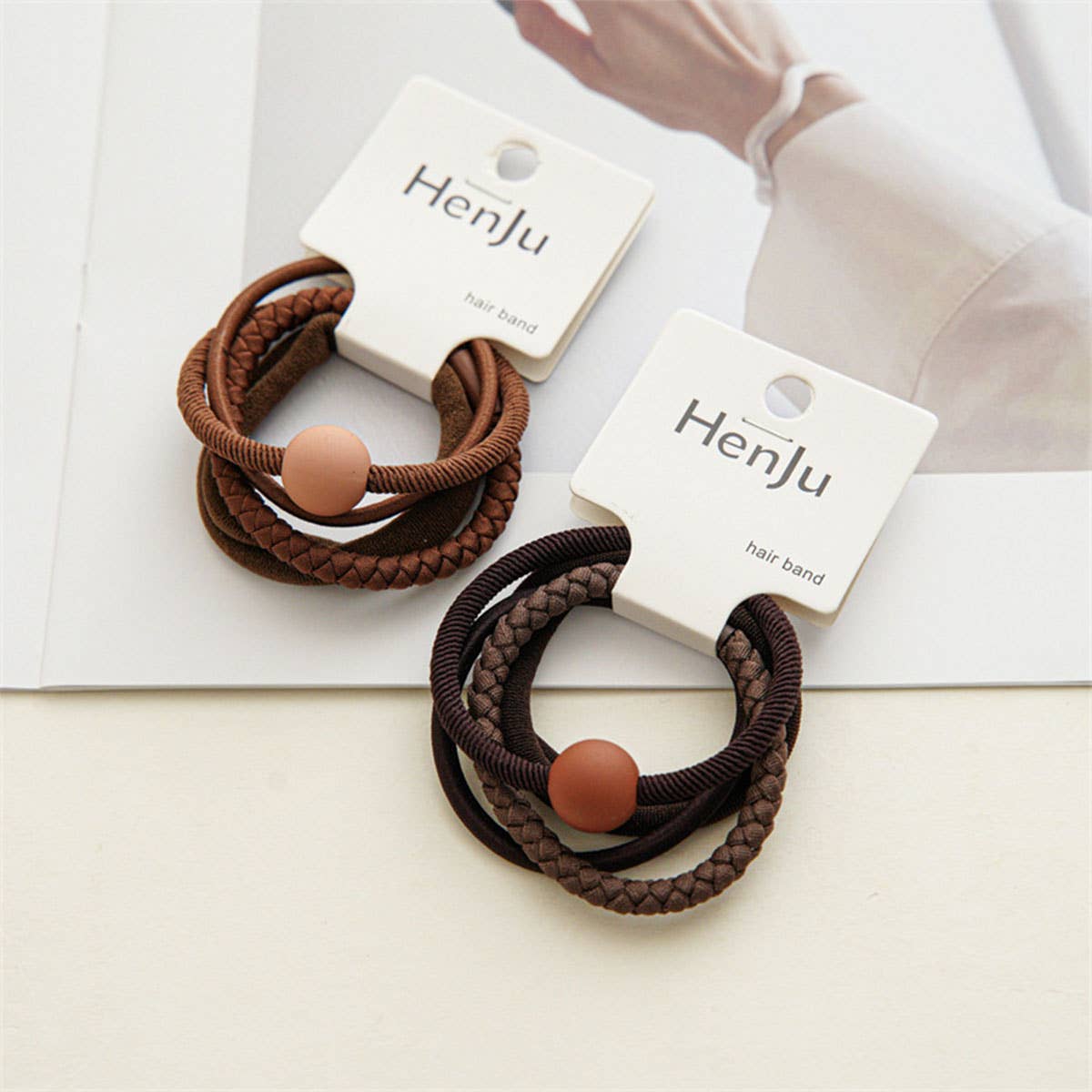 4PCS SET BALL SIMPLE HAIR TIES_CWAHA0333