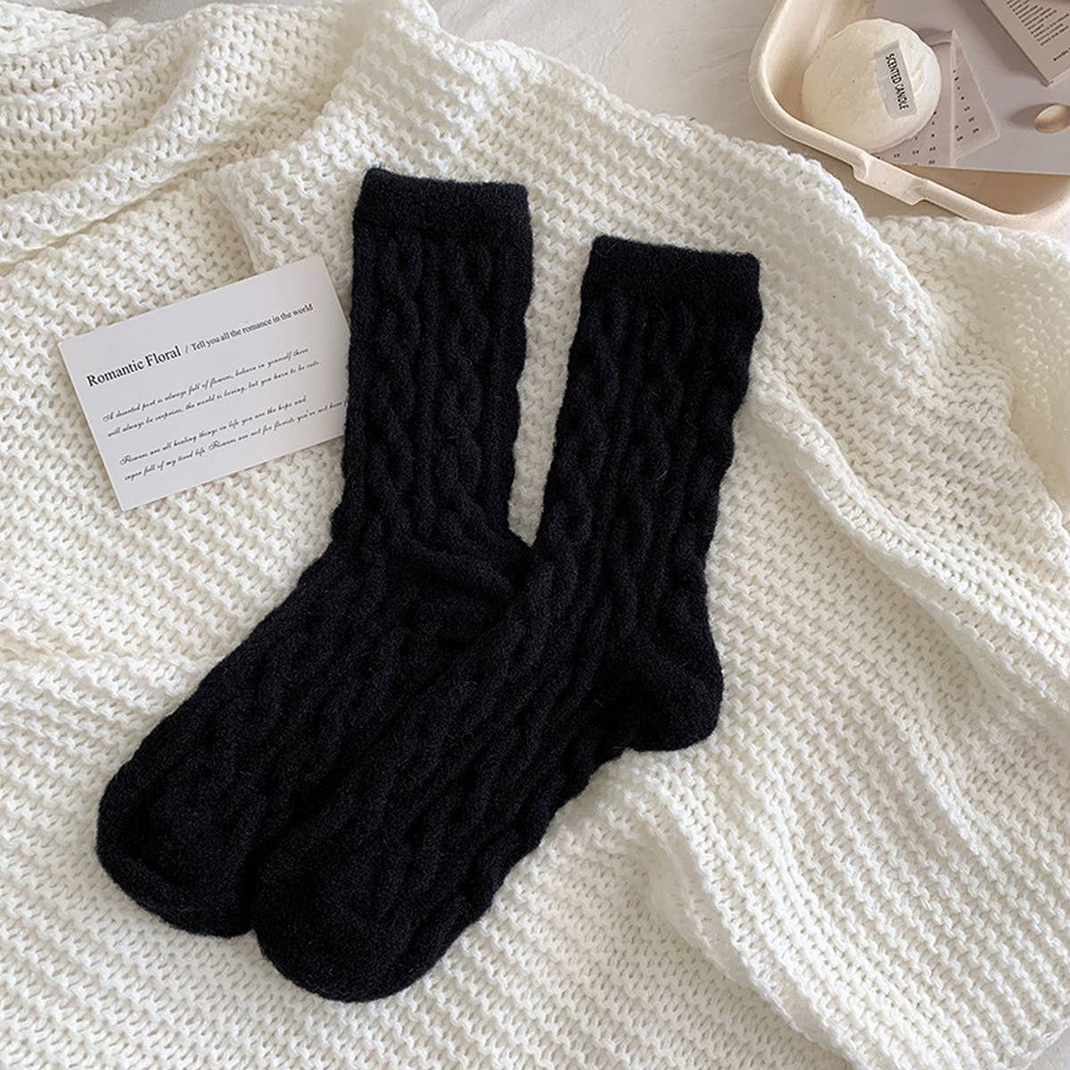 COZY THICK PLUSH HEMP KNIT SOCKS FOR FALL WINTER_CWMS0881