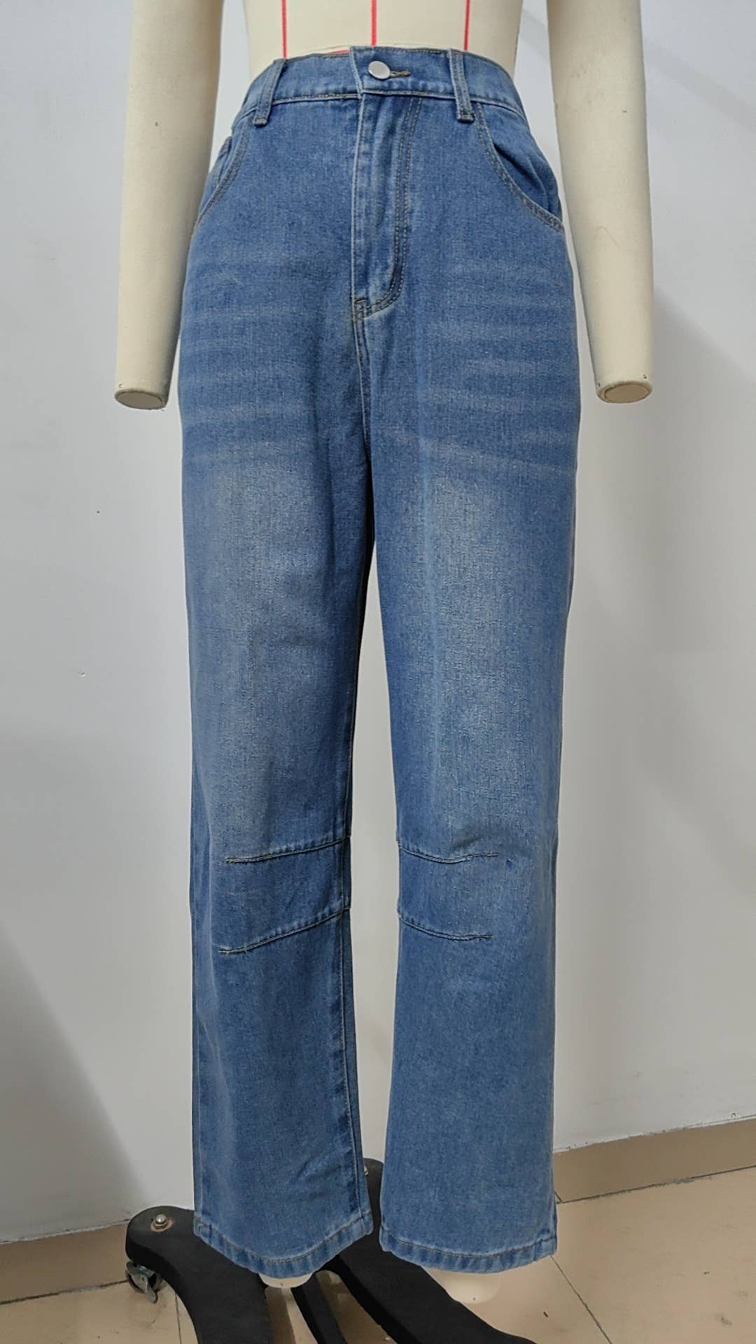 Washed Loose Harlan Denim Nine-Point Pants