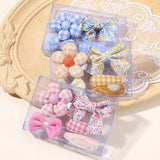 MINI BABY GIRL HAIR CLIP SET FLOWERS BOWS_CWAHA6718