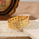 Vintage Wide Hollow Titanium Steel Bracelet_Cwmm3738