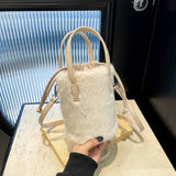 SOFT PLUSH BUCKET BAG WOMEN CROSSBODY SHOULDER_CUAB00558