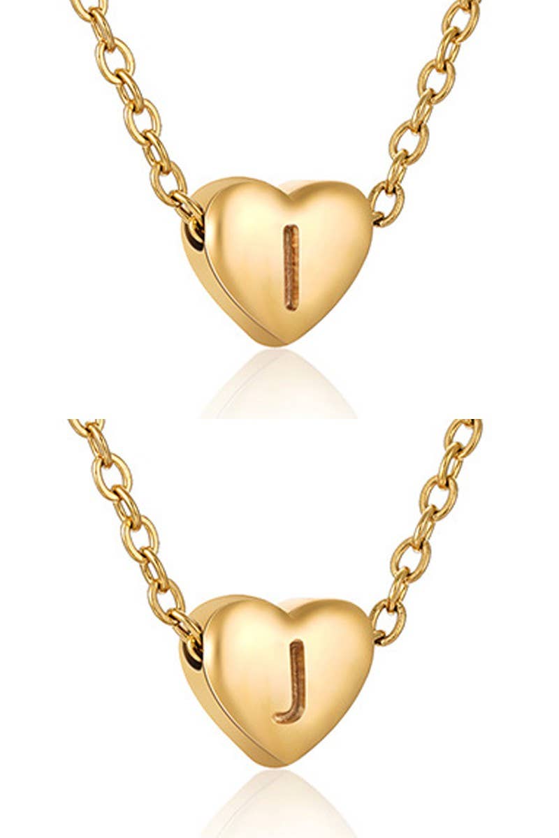 Heart Alphabet Initials Pendant Necklace_Cwaje220