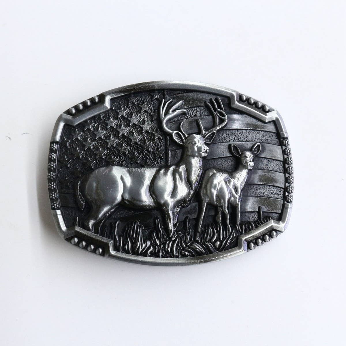 Western Belt Buckle With Animal Print_Cwabe0430