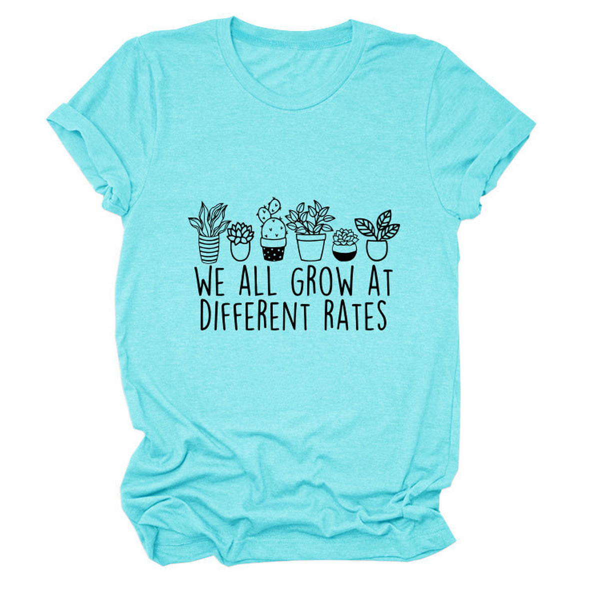 PRINTED CREW NECK TEE WE ALL GROW GRAPHIC_CWTTS1493