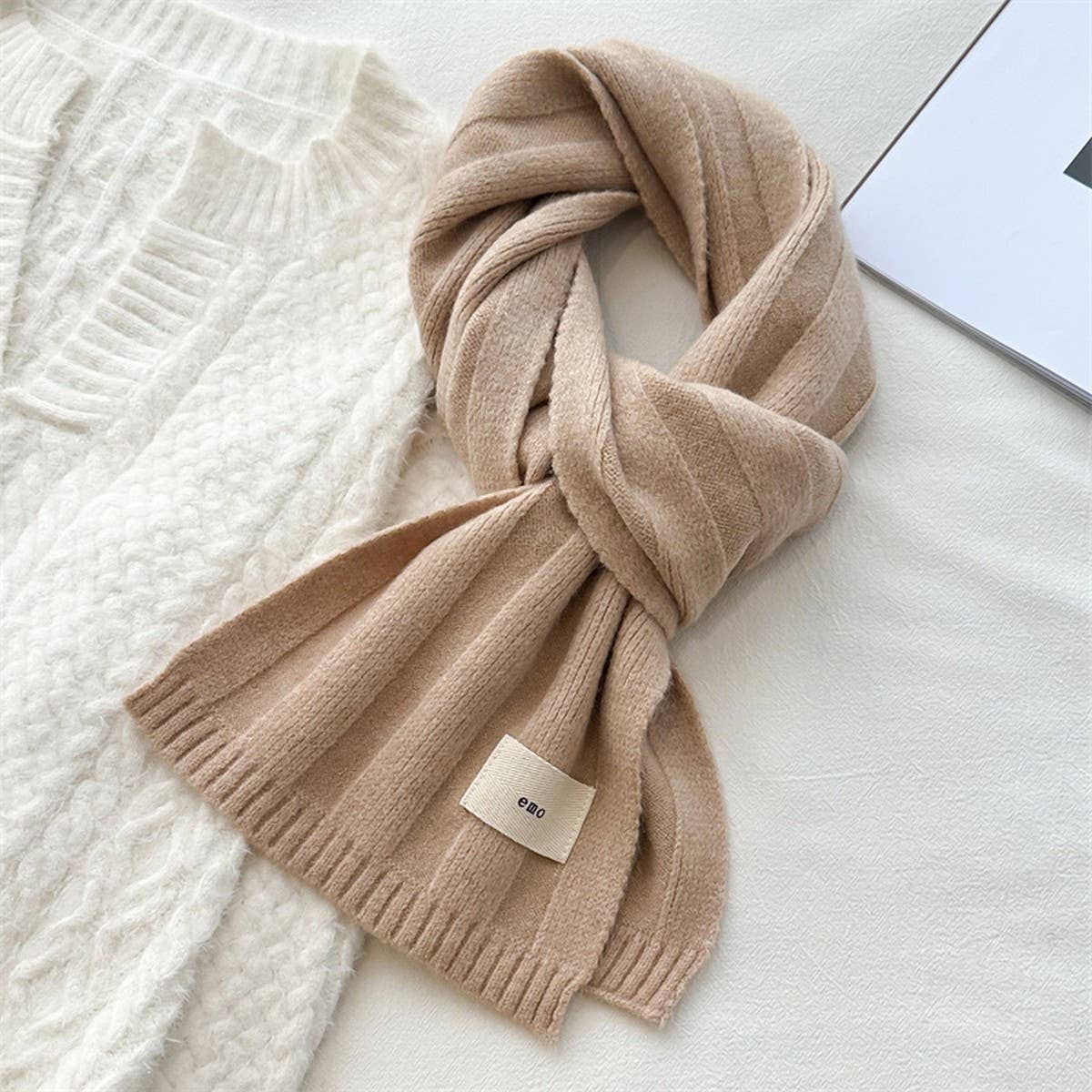 Knit Stripe Scarf Warm Fall/Winter Unisex Scarf_Cwasc0985