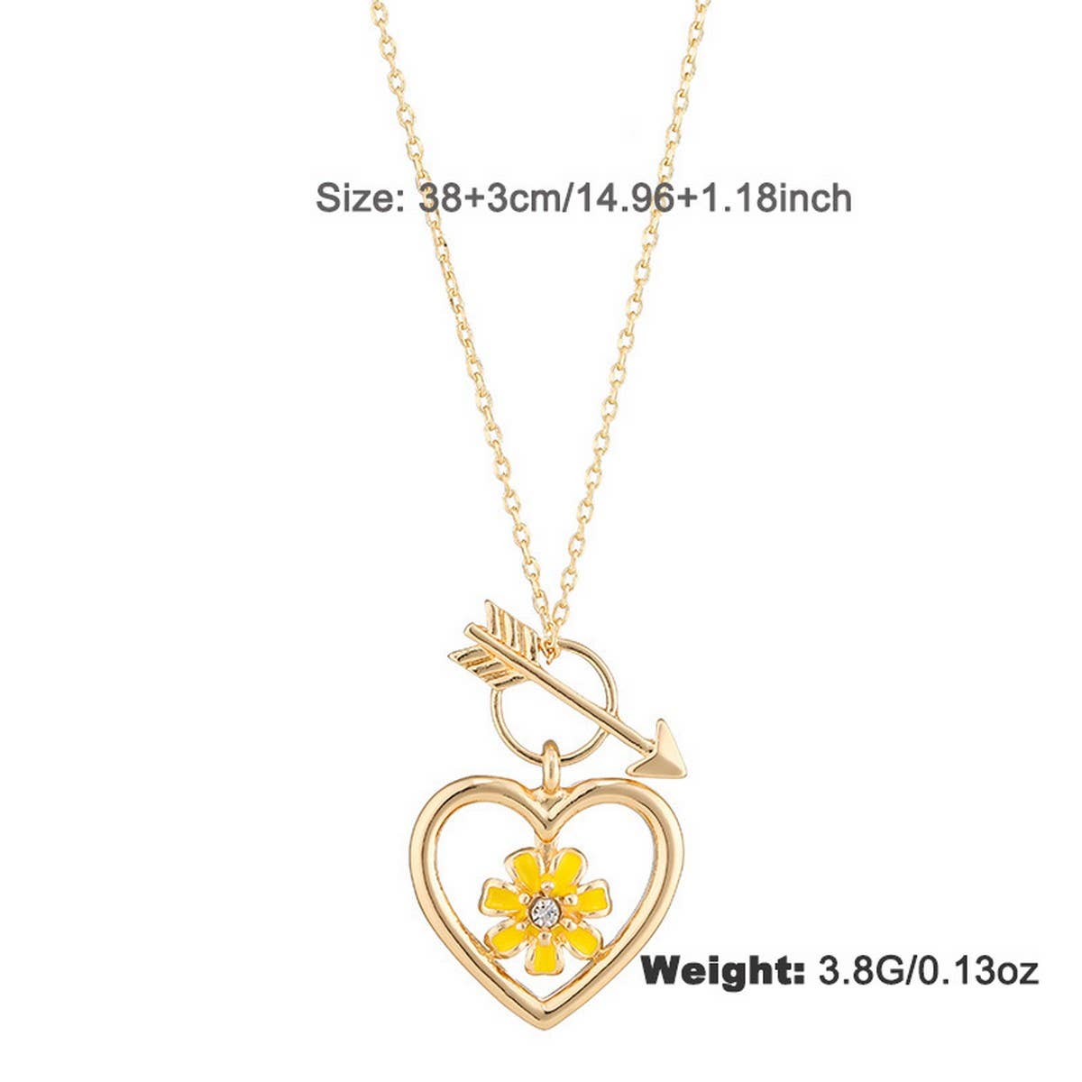 NEW ANGEL SWORD LOVE FLOWER NECKLACE FOR WOMEN_CWAJE2953