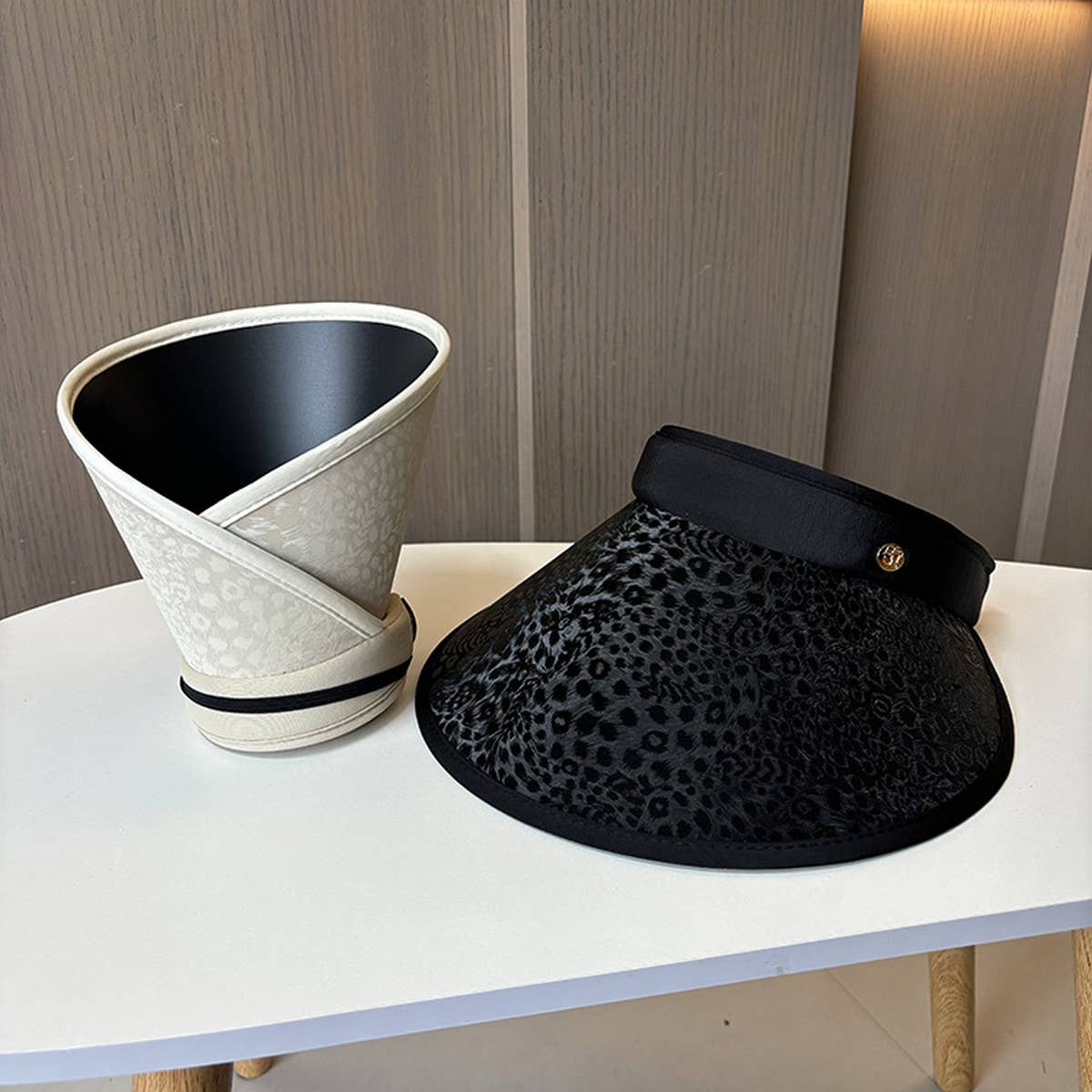 Women Visor Foldable Hollow Hat_Cwah1214