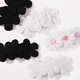 CHILDRENS PETAL FLOWER BLACK AND WHITE HAIRPIN_CWAHA2346