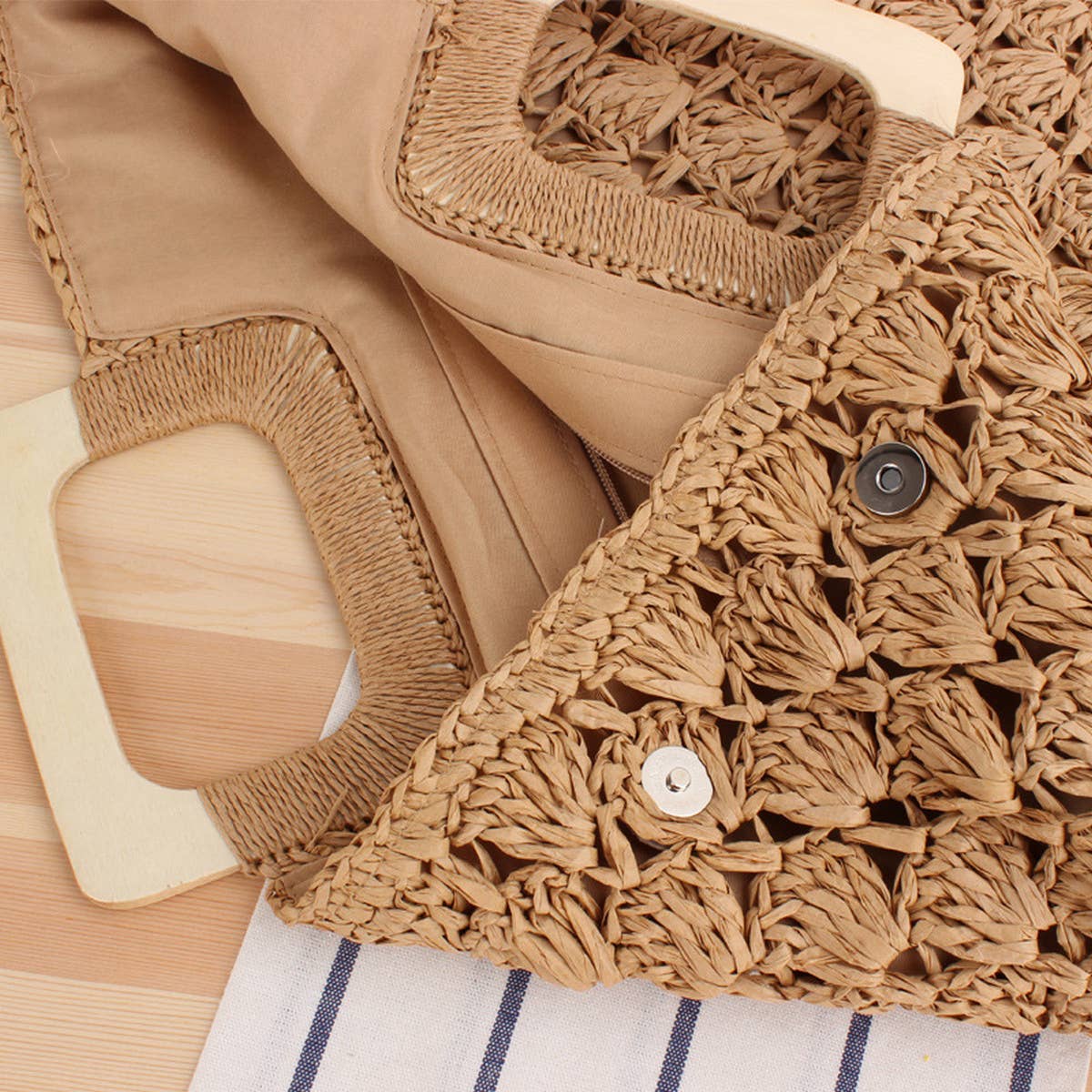 FAN FLOWER PORTABLE HOLLOW STRAW BAG_CWAB2121