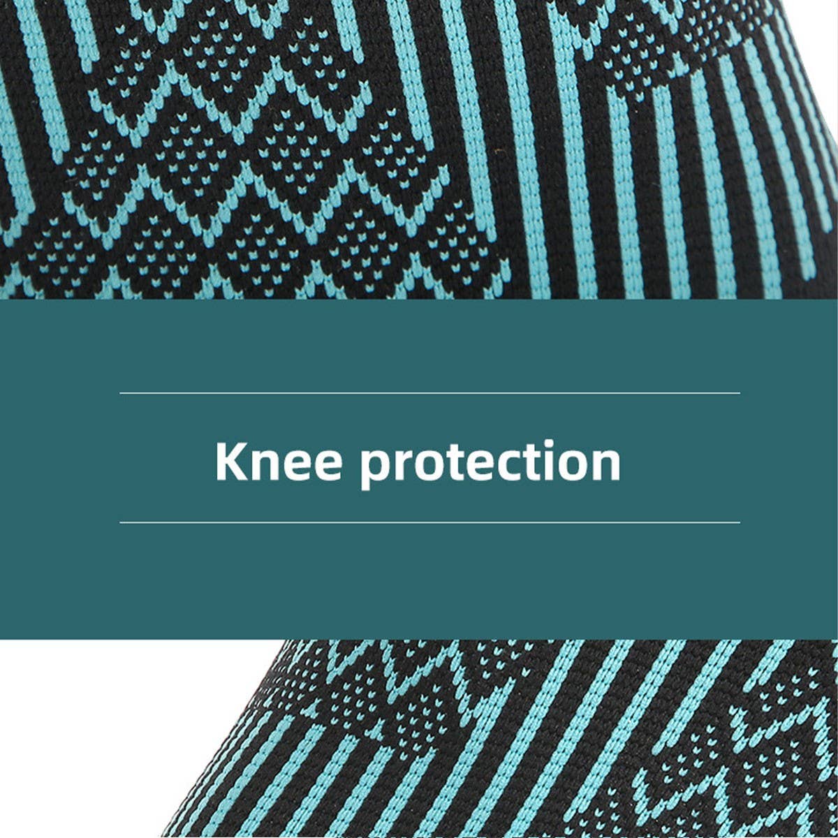 ELASTIC KNEE BRACE WITH DOUBLE WAVE NON SLIP GRIP_CWMM7889