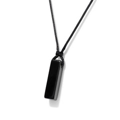 Cwaje3881_Irregular Stone Rectangular Pendant Necklace