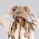 CUTE FUR BALL WARM EARMUFFS HOODIE_CWASC1133
